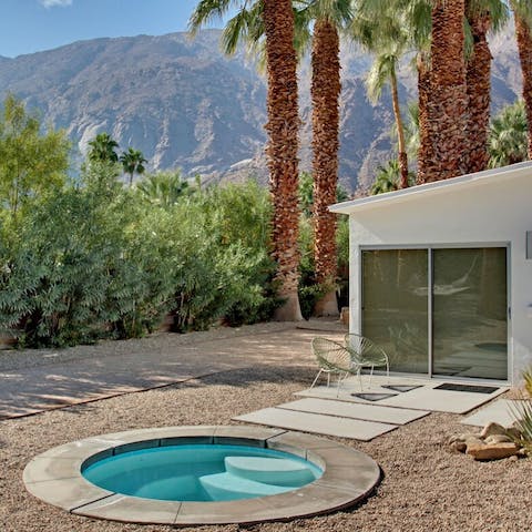 Dip into the master suite's sunken spa