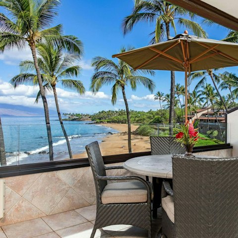 Take in the amazing views of the Pacific Ocean from the balcony