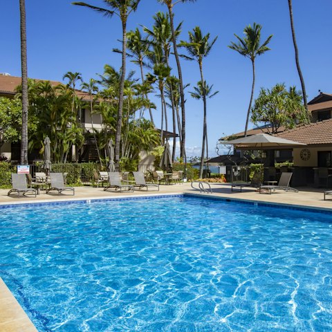 Relax in the Hawaii sun next to the shared pool