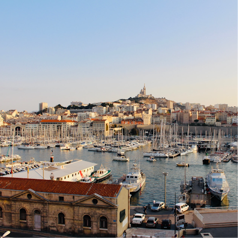 Walk two minutes to the beautiful Old Port