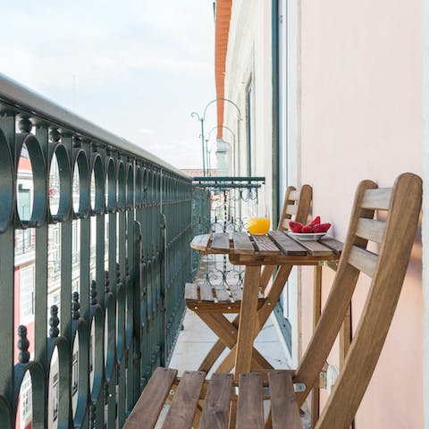 An intimate balcony