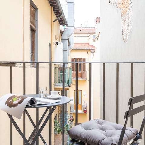 Fresh air on the balcony