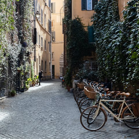 A beautiful alleyway outside