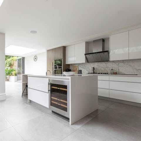 Whip up delicious family feasts in the light, bright kitchen