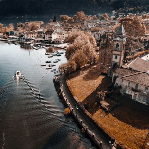 Explore the shoreline of nearby Lake Lugano