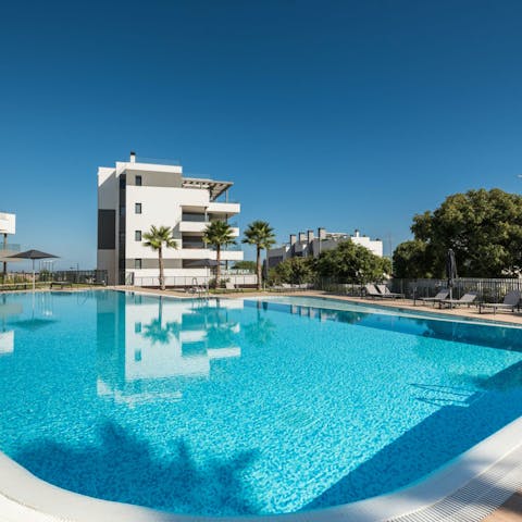 Cool off from the Málaga heat in one of the communal pools