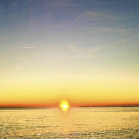 Lose yourself to glowing sunsets from the balcony