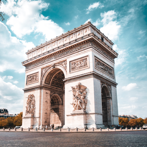 Visit the Arc de Triomphe – it’s within walking distance