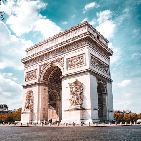 Visit the Arc de Triomphe – it’s within walking distance