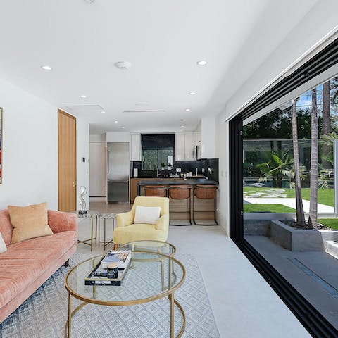 Unwind in the separate guest house for some extra privacy during your stay