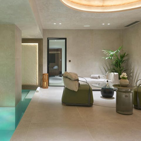 Unwind in the private wellness area