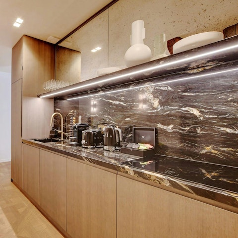 Whip up dinner in the sleek and stylish kitchen