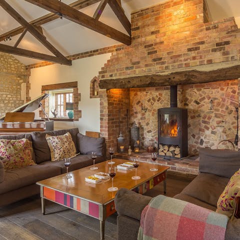 Pour yourself a glass of wine and read next to the fire