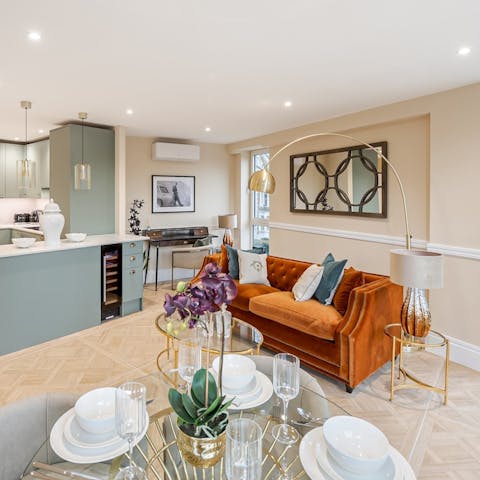 Spend cosy evenings at home or walk to a local restaurant