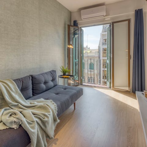 Take a chilled glass of wine out to the balcony in the evening