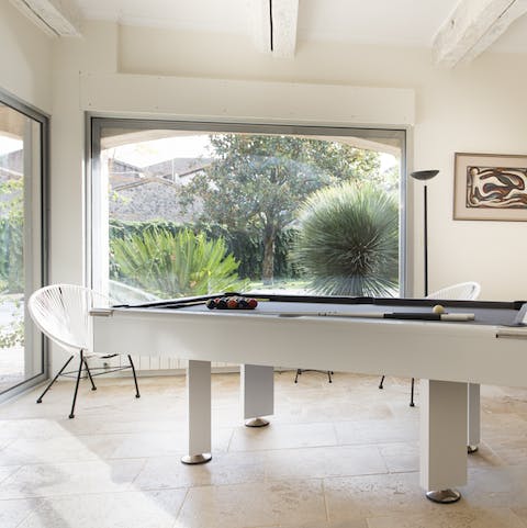 Challenge your friends to a game of pool