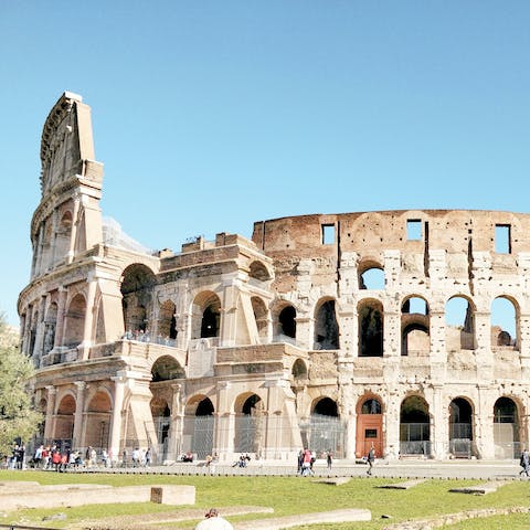 Make the Colosseum your first port of call, just a short stroll from your doorstep