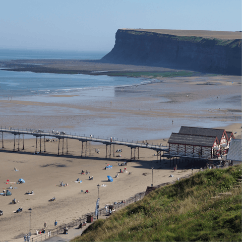 Stay just a fifteen-minute drive away from Saltburn Beach