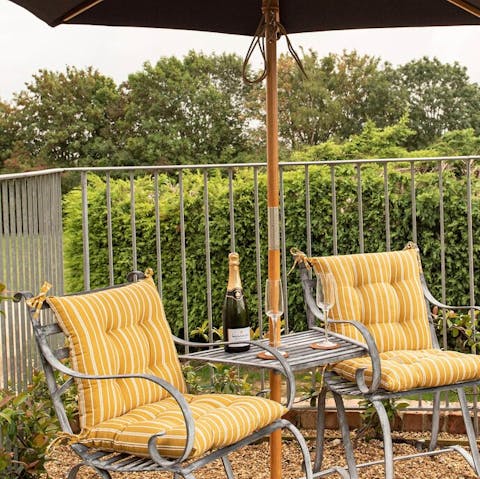 Spend evenings in the private garden