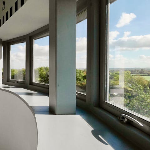 Drink in stunning views from the historic windmill tower