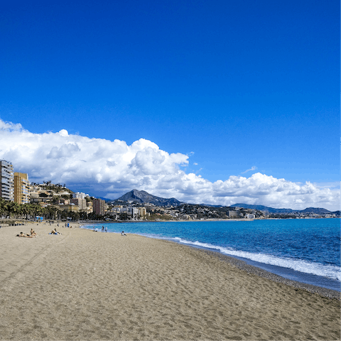 Spend a day at Malagueta Beach, a sixteen-minute walk away