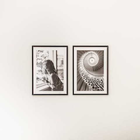 The b&w photo prints