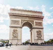 Admire the iconic Arc de Triomphe