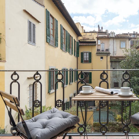 Sit back and relax on the balcony