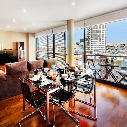 Gather your group for a sharing breakfast to start the day