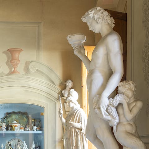 The collection of statues