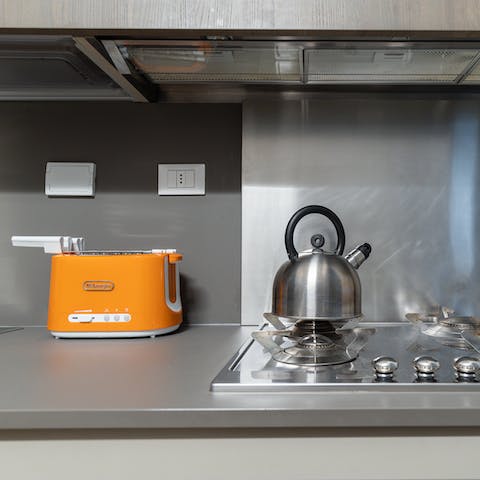 A well-equipped kitchen