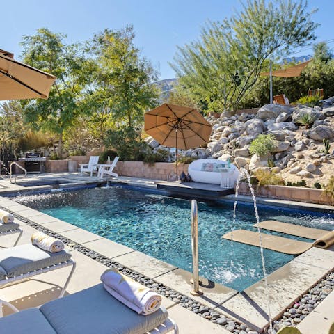 Spend blissful days lounging by the saltwater pool