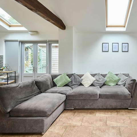 Relax in the cosy living room when the Norfolk weather turns cooler