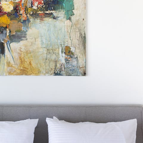 The abstract artworks
