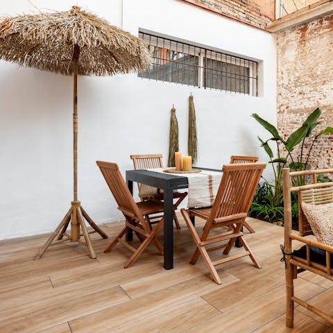 Gather together for alfresco meals