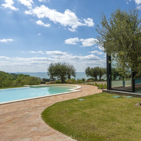 Savour lakeside views from the scenic swimming pool