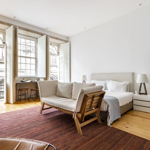 Bathe in the natural light –⁠ then close up the shutters when it's time for some shut eye