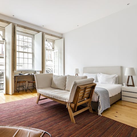 Bathe in the natural light – then close up the shutters when it's time for some shut eye