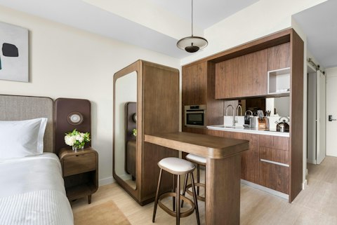 Cook and unwind in one cohesive, well-designed space