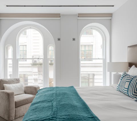 Bright bedrooms with air conditioning