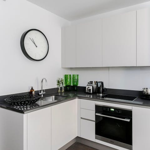 Find everything you need behind the sleek modern doors of the kitchen