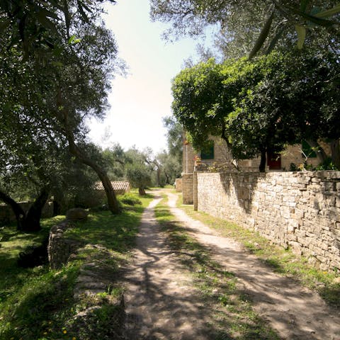 Explore the surrounding gardens and countryside, there's circular routes leading right from your door