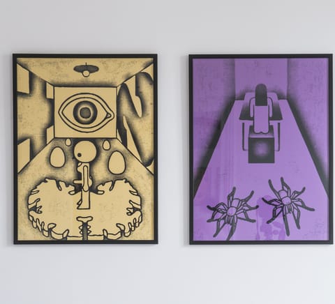 Quirky artwork on display