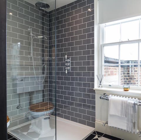 Wake up under the rainfall shower