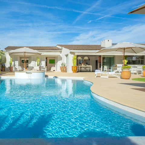 Enjoy a refreshing swim in the private pool
