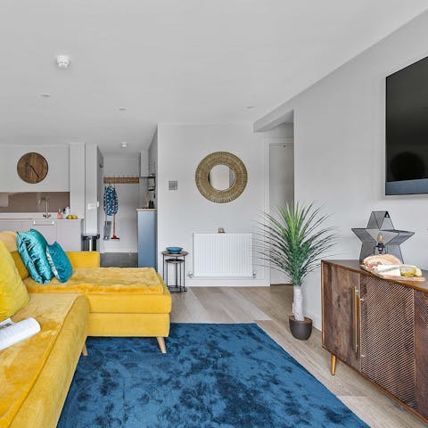 Snuggle up on the sofa with a film