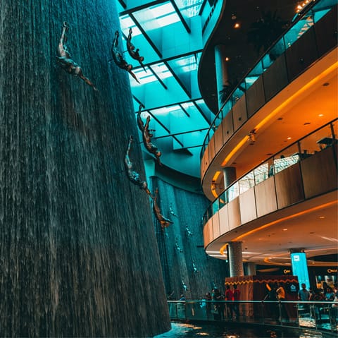 Splash the cash in Dubai Mall, a fifteen-minute drive away