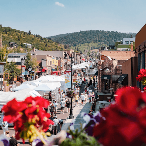Take a five minute downhill walk to historic Main Street