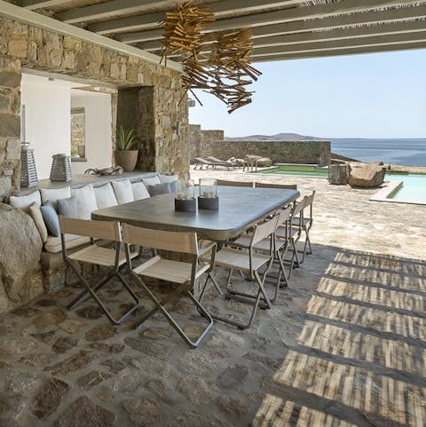 Long evenings spent in the outdoor lounge