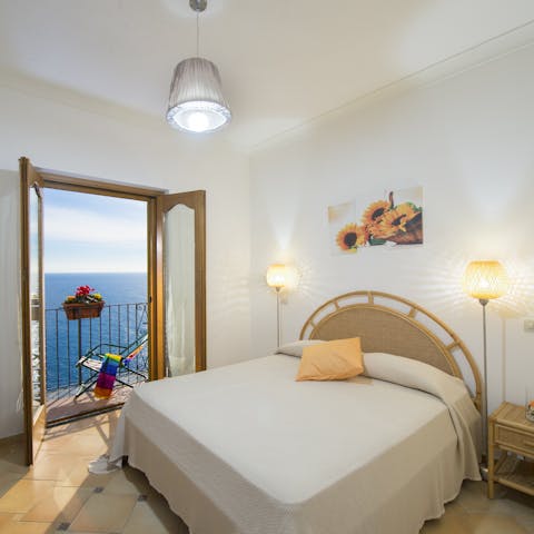 Wake up to sea views in the main bedroom